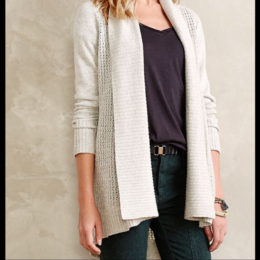 Anthropologie Cardigan Moth Pointelle Cardi size M